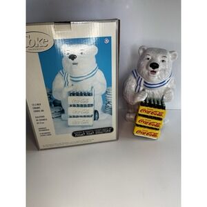 Gibson Coca Cola Polar Bear Delivery Ceramic Cookie‎ Jar - 2001